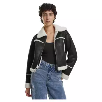 Куртка Urban Classics Shearling leather, черный