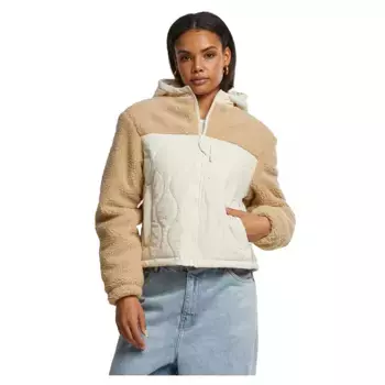 Куртка Urban Classics Sherpa Crinkle Nylon Mix, бежевый