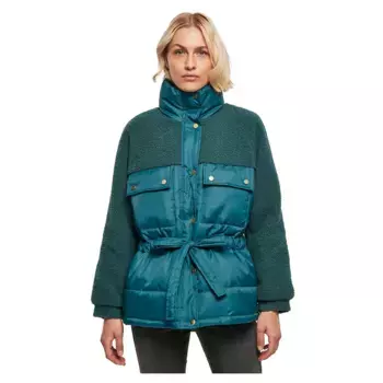 Куртка Urban Classics Sherpa Mix Puffer Big, синий