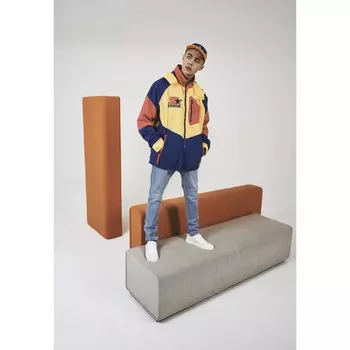 Куртка Urban Classics Starter Multicolored Logo, желтый