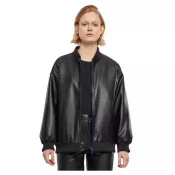 Куртка Urban Classics Synthetic Leather bomber, черный