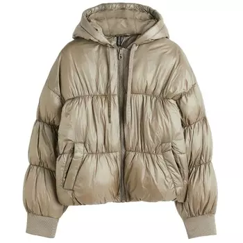 Куртка утепленная H&amp;M Hooded, бежевый
