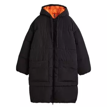 Куртка утепленная H&M Oversized, черный (Размер M)