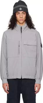 Куртка утепленная серая 40527 Soft Shell-R PrimaLoft Stone Island