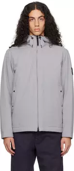 Куртка утепленная Soft Shell-R PrimaLoft серого цвета 40627 Stone Island