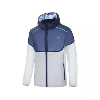 Куртка uv protection jacket 'navy white' Mizuno, синий