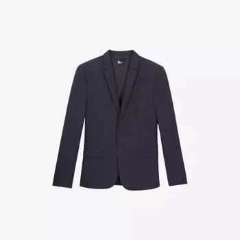 Куртка узкого кроя из шерсти с узором «гусиные лапки» The Kooples, черный