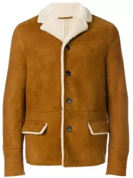 Куртка Valentino Garavani с отделкой из овчины, коричневый