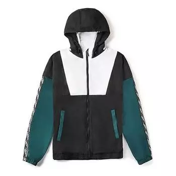 Куртка Vans Sports Hooded Jacket Couple Style Black Green Black-Green VN0A4MLABLK, зеленый