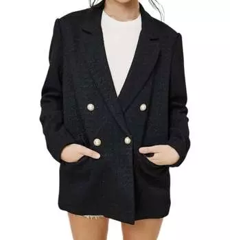 Куртка Вера черного цвета Mimosa