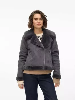 Куртка Vero Moda Kunstlederjacke Peggy, серый