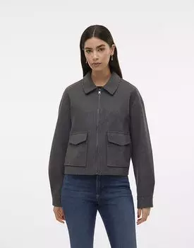 Куртка Vero Moda в цвете темно-серый меланж