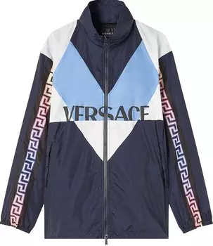 Куртка Versace Logo Print Jacket 'Navy/Multicolor', синий