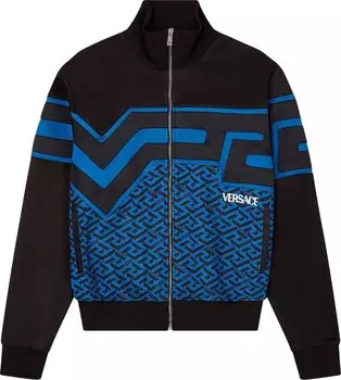 Куртка Versace Two Tone Monogram Track Jacket 'Navy', синий