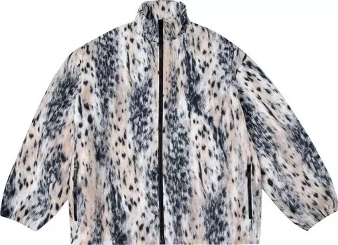 Куртка Vetements Fleece Zip Up 'Snow Leopard', белый