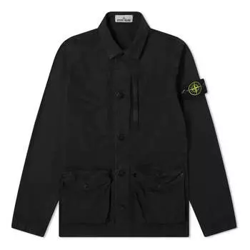 Куртка vintage canvas 3 pocket jacket 'black' Stone Island, черный