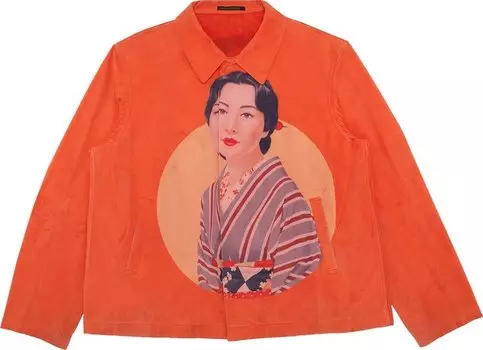 Куртка Vintage Yohji Yamamoto Saeko Tsuemura Vegan Leather Jacket 'Orange', оранжевый