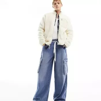 Куртка Volcom Muzzer Fuzzar Zip Through Sherpa Fleece, светло-кремовый