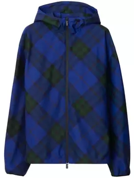 Куртка в клетку House Check с капюшоном Burberry, синий