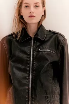 Куртка в поношенном виде H&M, коричневый