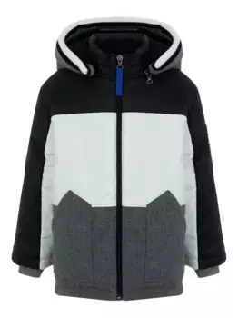 Куртка в стиле колор-блок с капюшоном Lapin House, белый