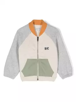 Куртка в стиле колор-блок с логотипом Bobo Choses, серый