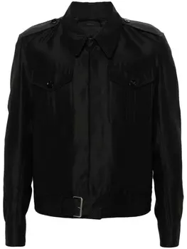 Куртка в стиле милитари на пуговицах TOM FORD, черный