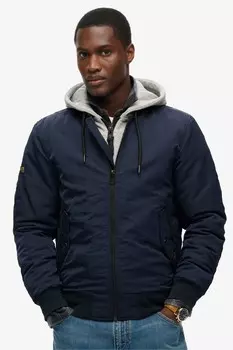 Куртка в стиле милитари с капюшоном Superdry, синий