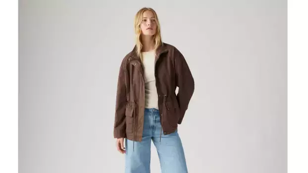 Куртка в стиле милитари с воротником стойкой Levi's, коричневый