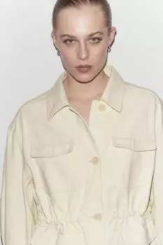 Куртка в стиле рабочей одежды и другие истории H&M, бежевый