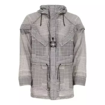 Куртка waffen reflective windbreaker 'grey' Stone Island, серый