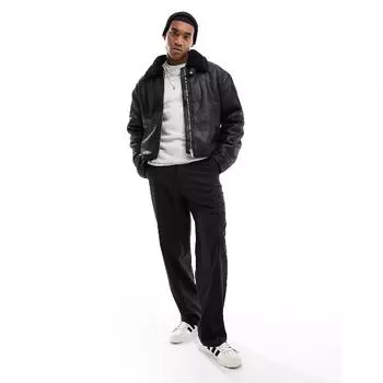 Куртка Weekday Sim Shearling, черный