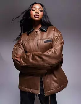 Куртка Weekend Collective с вощеной подкладкой коричневого цвета ASOS WEEKEND COLLECTIVE