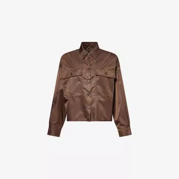Куртка Weekend Max Mara Vivetta свободная с нагрудными карманами, коричневый