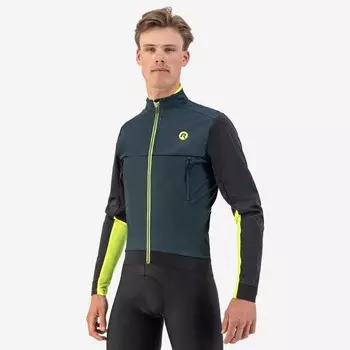 Куртка велосипедная Rogelli, цвет blau/schwarz/fluoreszierendes grn