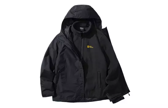 Куртка-ветровка Jack Wolfskin Outdoor Hiking, водостойкая, ветрозащитная, теплая и непромокаемая, унисекс, Stone Slate Green/4136