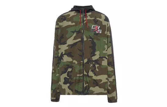 Куртка-ветровка Jumpman Classics Camo Jordan, зеленый