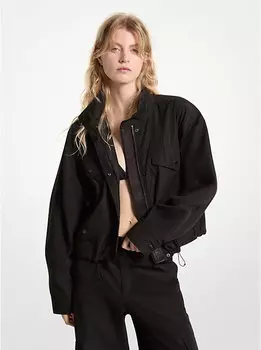 Куртка-ветровка Michael Kors Logo Tape Woven Anorak, черный