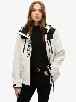 Куртка-ветровка с цветным блоком ultimate Superdry, цвет Off White/Black