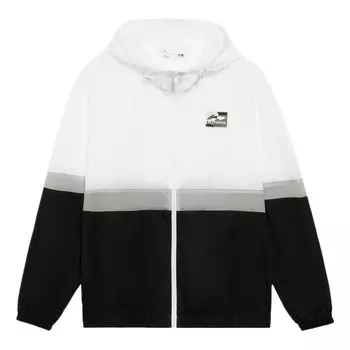 Куртка ветровка с цветным логотипом Li-Ning, белый