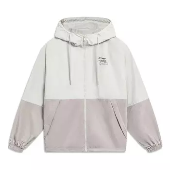 Куртка ветровка с графическим цветным блоком Li-Ning, белый