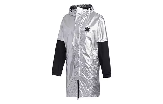 Куртка-ветровка с капюшоном Liquid Metal Wb Sports Adidas Originals, цвет Dark silver metal