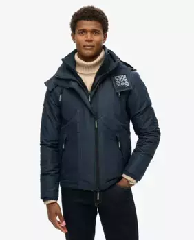 Куртка-ветровка с капюшоном Mountain Superdry, темно-синий