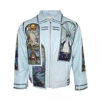 Куртка Who Decides War Eternity Leather Jacket, цвет Sky