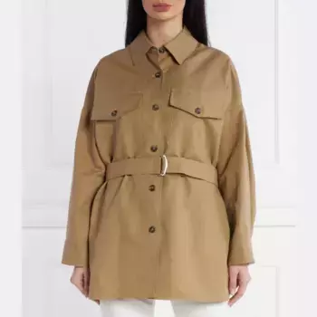 Куртка викария свободного кроя с добавлением белья Max Mara, бежевый