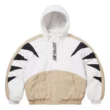 Куртка wildcat sideline puffer jacket 'white black beige' Supreme, белый
