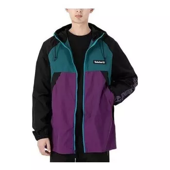 Куртка windbreaker full zip jacket 'green purple' Timberland, зеленый