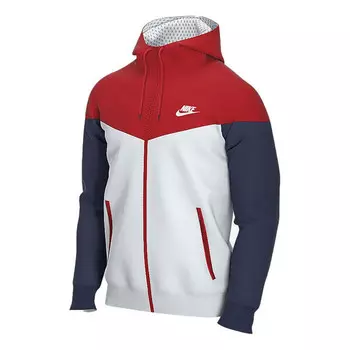 Куртка windrunner windproof colorblock sports jacket white Nike, белый