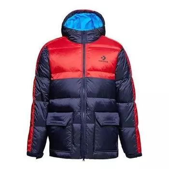 Куртка winter down fill puffer jacket 'navy red' Converse, синий