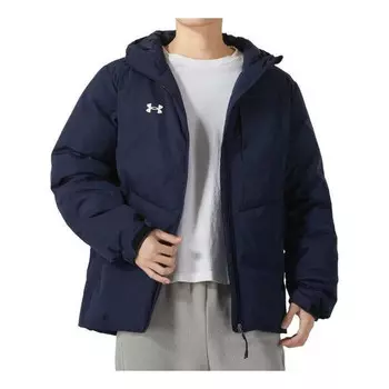 Куртка winter down jacket 'navy blue' Under Armour, синий